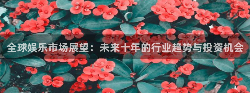 泰达娱乐app注册地址：全球娱乐市场展望：未来十年的行业趋势与投资机会